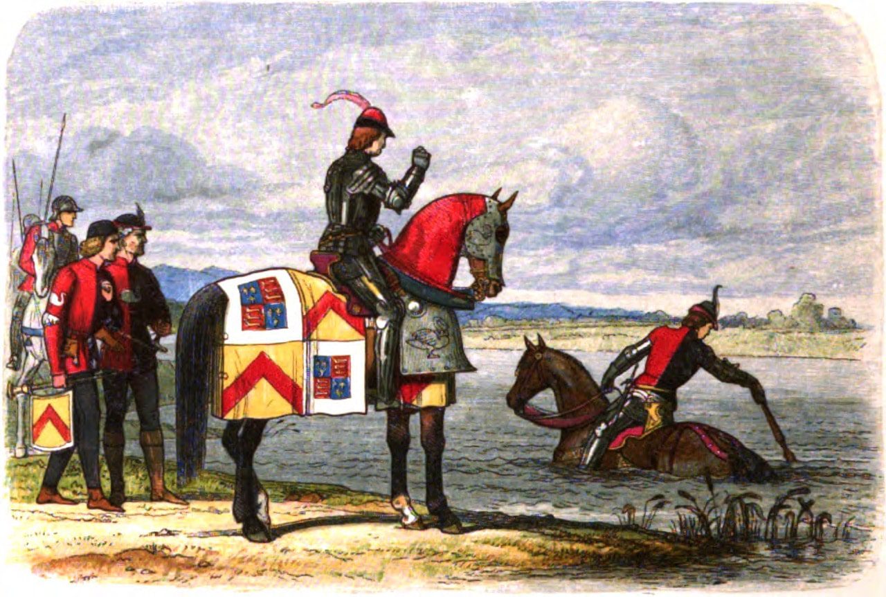 Buckingham's Rebellion. The Duke of Buckingham finds the River Severn swollen, blocking his route to support the rebellion against King Richard III