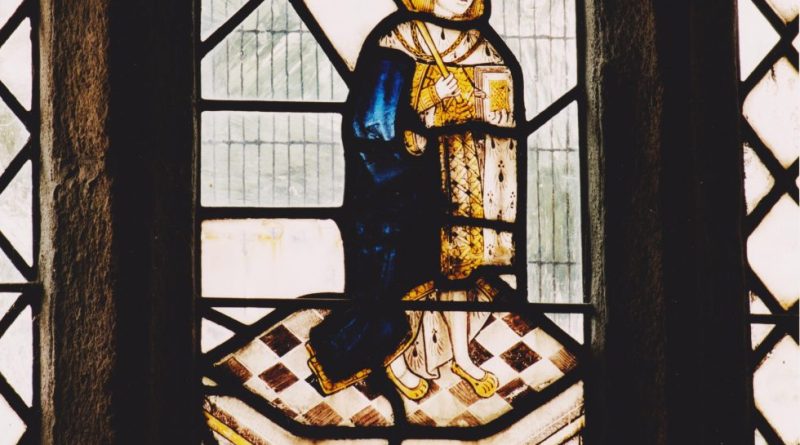 Edward V portrayed in the window of Colridge Church