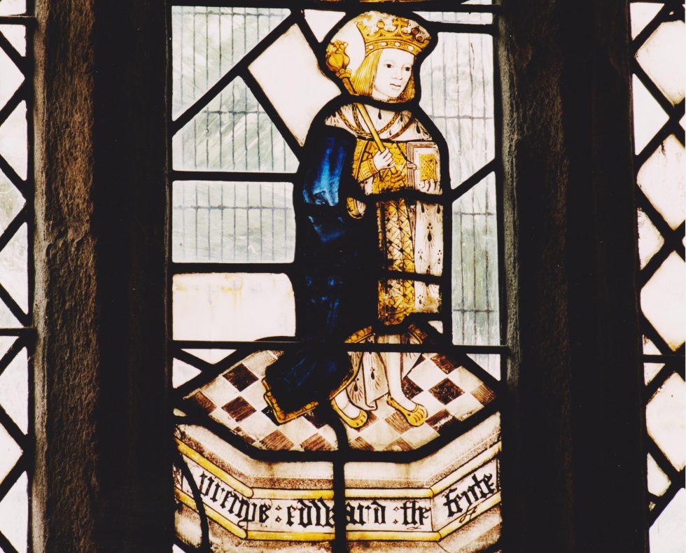 Edward V portrayed in the window of Colridge Church