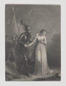 Suffolk and Margaret (Shakespeare, King Henry VI, Part I, Act 5, Scene 3), print, Charles Heath, the elder, after John Massey Wright (MET, 41.91.165)