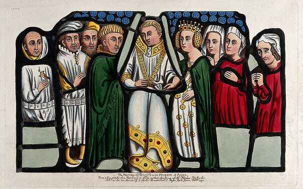 The marriage of Henry VI, King of England and Margaret of Anjou