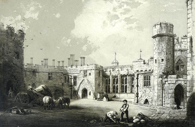 Berkeley Castle, from where William Lord Berkeley set off for the Battle of Nibley Green