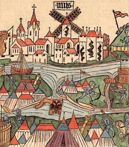 Siege of Neuss, 1474-75. One of the reasons why the Burgundians could not join in Edward IV's Invasion of France in 1475. 