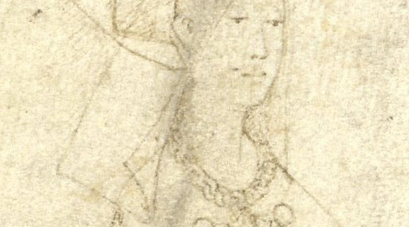 Isabel Neville as depicted in the Rous Roll