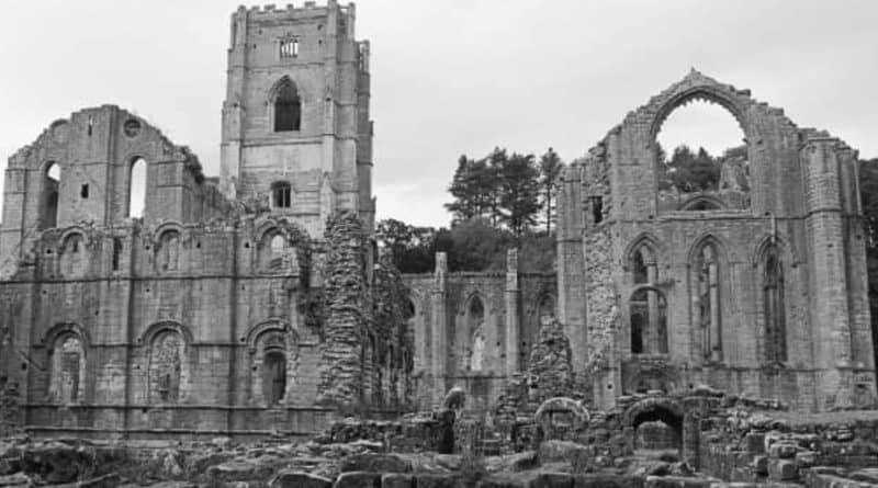Fountains Abbey, Ripon, North Riding of Yorkshire. Credit Phillip Ellis.