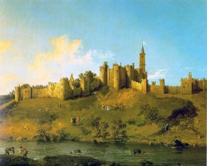 Alnwick Castle, held by the Lancastrians in the Wars of the Roses until it fell to the Yorksists