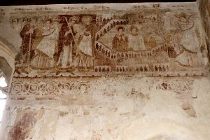 Weighing the Souls. Part of a Fresco at Clayton Church