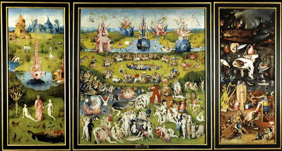 The Garden of Earthly Delights. Hieronymus Bosch,. 1490-1500