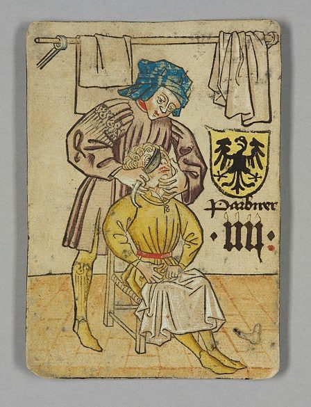 Barber Surgeon. German illustration c1455