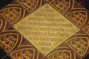 Burial site of Edward of Westminster Prince of Wales