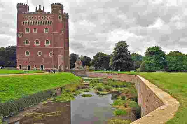 Tattershall Castle. Redeveloped in brick by Ralph Cromwell 3rd Baron Cromwell after inheriting it from his grandmother in 1419.