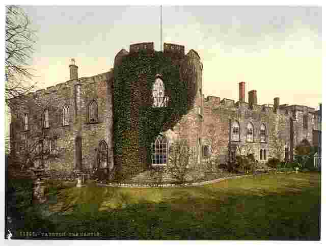 Taunton Castle. Held by William Bonville and assaulted by the Earl of Devon.